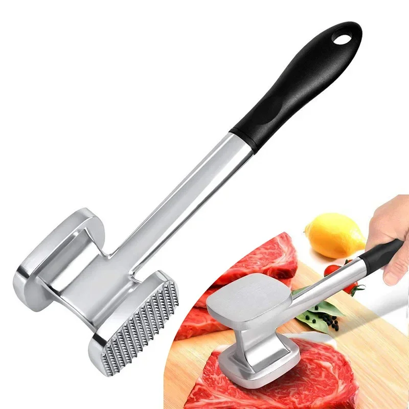 Large Meat Tenderizer Mallet Tool, Manual Hammer Pounder For Tenderizing Chicken Steak Pork&Veal, Non Slip Handle for Pounding