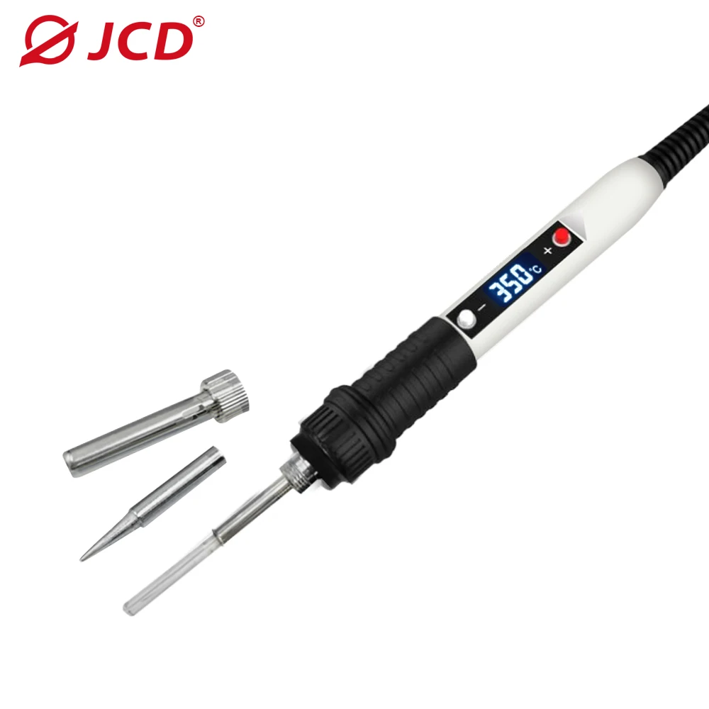 JCD 80W Digital Electric Soldering Iron Kit Adjustable Temperature 110V 220V Welding Tool Ceramic Heater Soldering Tips Rework