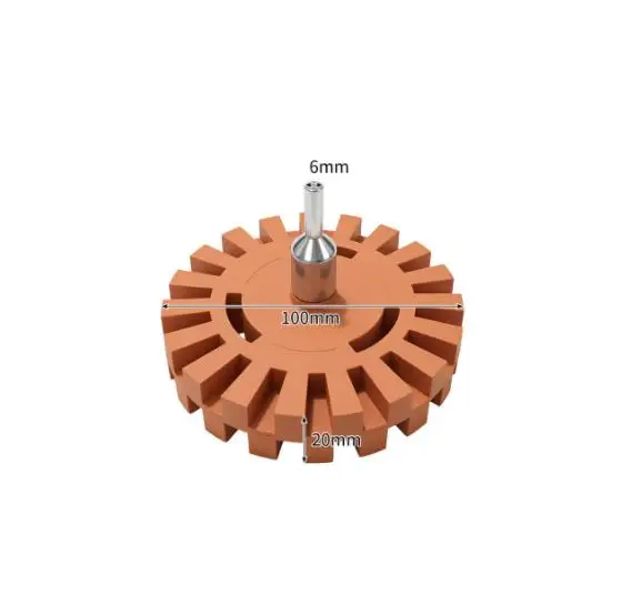 3 inch 4 inch Pneumatic Rubber Bonding Removal Wheel for For tire Weight Balancing with 6mm Round Shank for Electric Drill Use