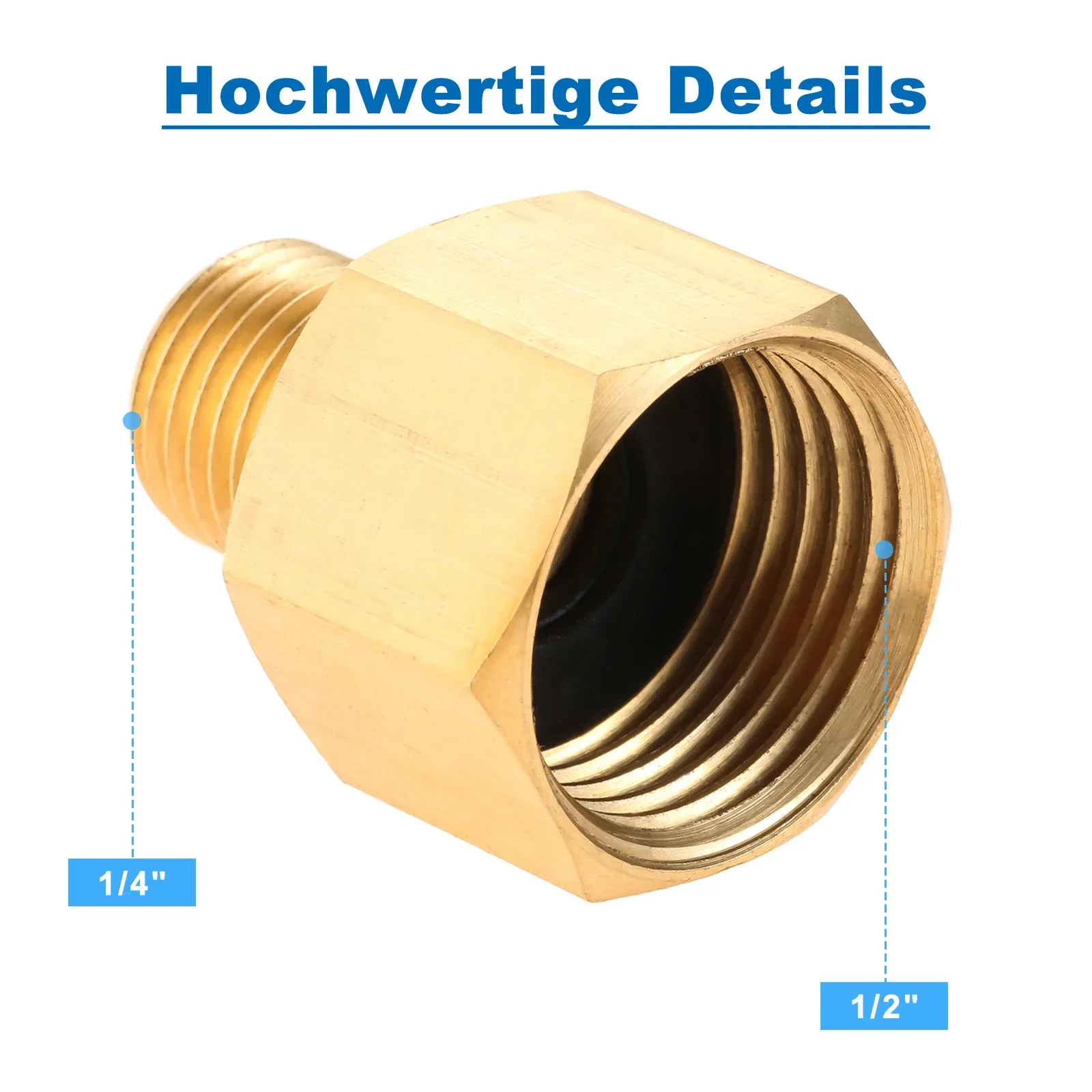 Gas Hose 150cm Pressure Reducer 50mbar Regulator Set with Transition 1/2