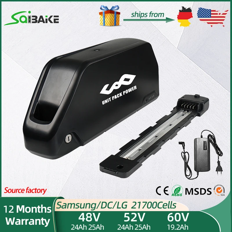 

Polly 48 В 25 Ач 24 Ач аккумулятор для электровелосипеда Downtube 52 В 25 Ач электрический аккумулятор 40 А BMS оригинальный 21700 литий-ионный аккумулятор 250 Вт-1800 Вт