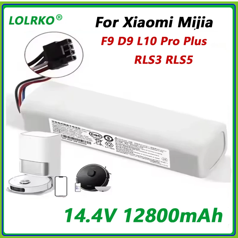 14.8V 12800mAh Battery for Xiaomi Mijia X10+PLUS B101CN OMNI 1S and Dreame F9 D9 L10 Pro Plus S10 S20 X10 Sweeping Mopping Robot