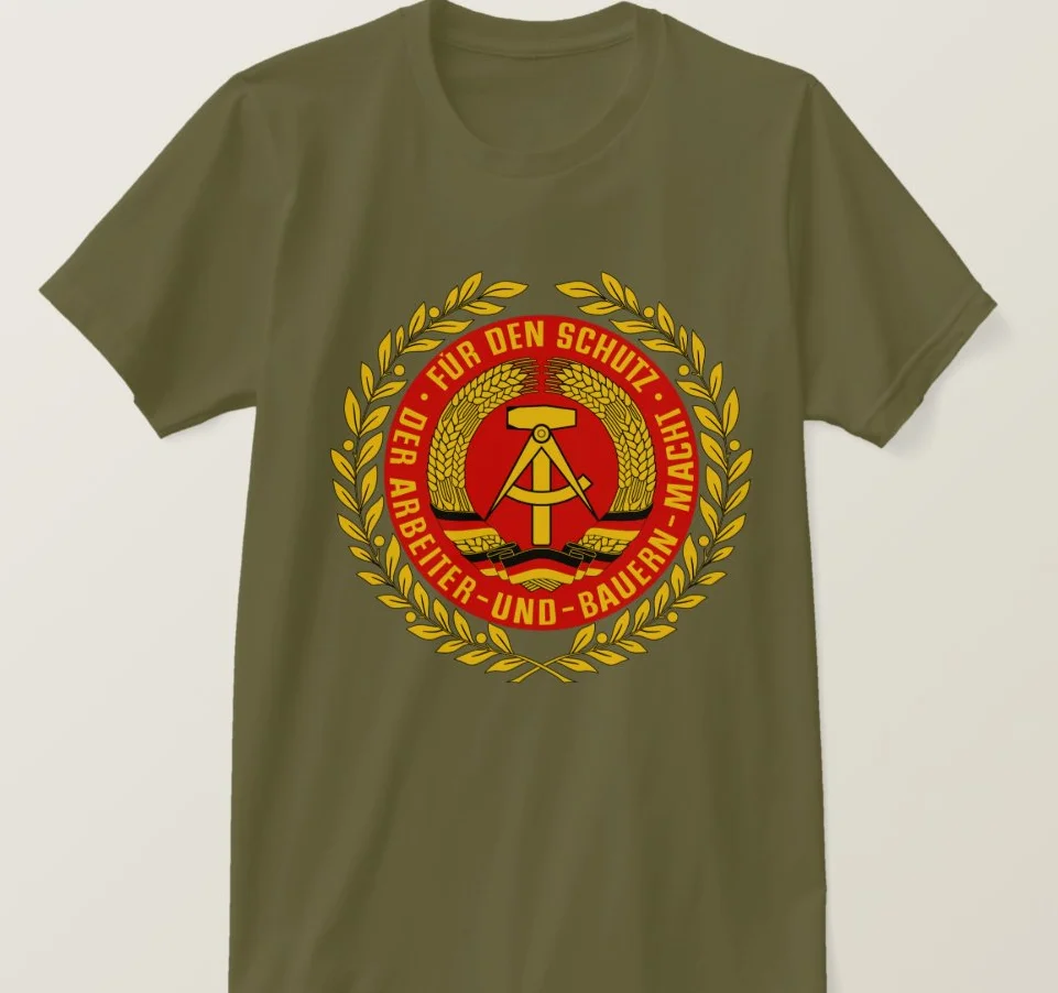 GDR DDR NVA Emblem German Communist East Germany Mens Gift T-Shirt. Summer Cotton Short Sleeve O-Neck T Shirt New S-3XL