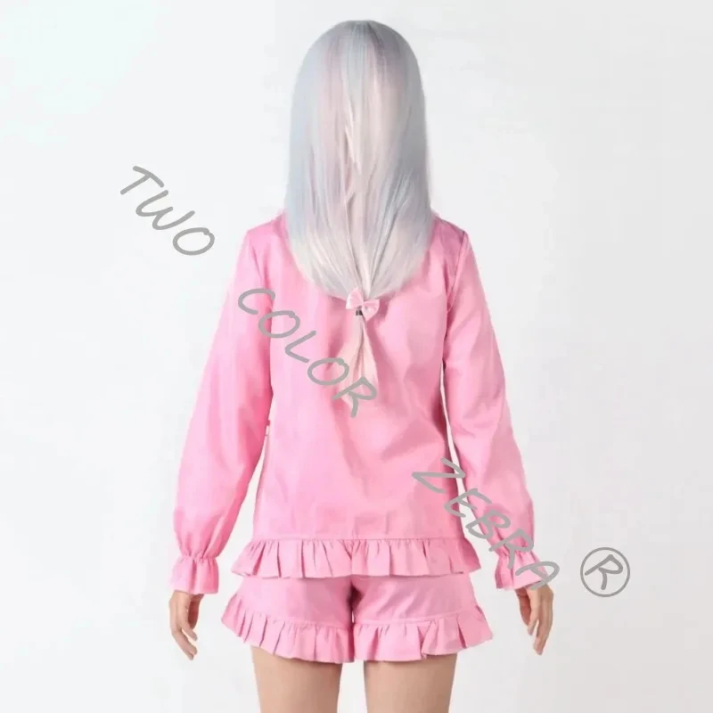 A;3\v,7'd/New Anime Eromanga Cosplay Suits Izumi Sagiri Pink Pajamas Long Silver Wig Ero-Sensei Kawaii Girls Loc;3;h\7.l/ view 6