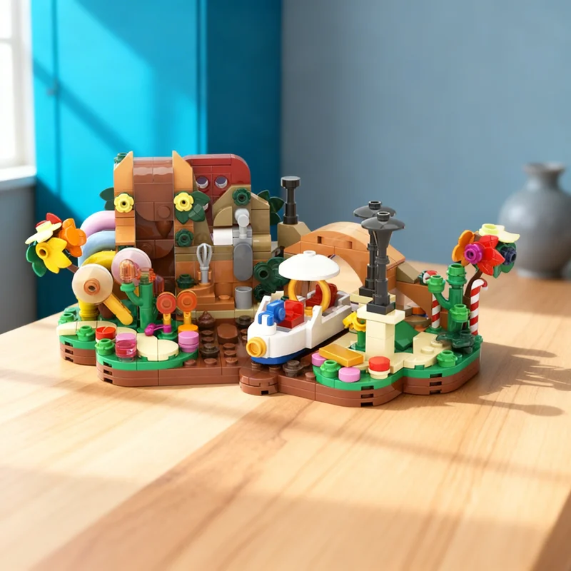 390pcs MOC Mini Willy Wonkas Chocolate Factory Ideas CUUSOO Model Building Blocks Construction Toys Christmas Gifts Brick Kids