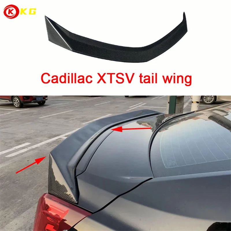 

Suitable for Cadillac XTS tail wing top wing xtsv carbon fixed wind wing 2018-2019xts non-destructive installation rear spoiler