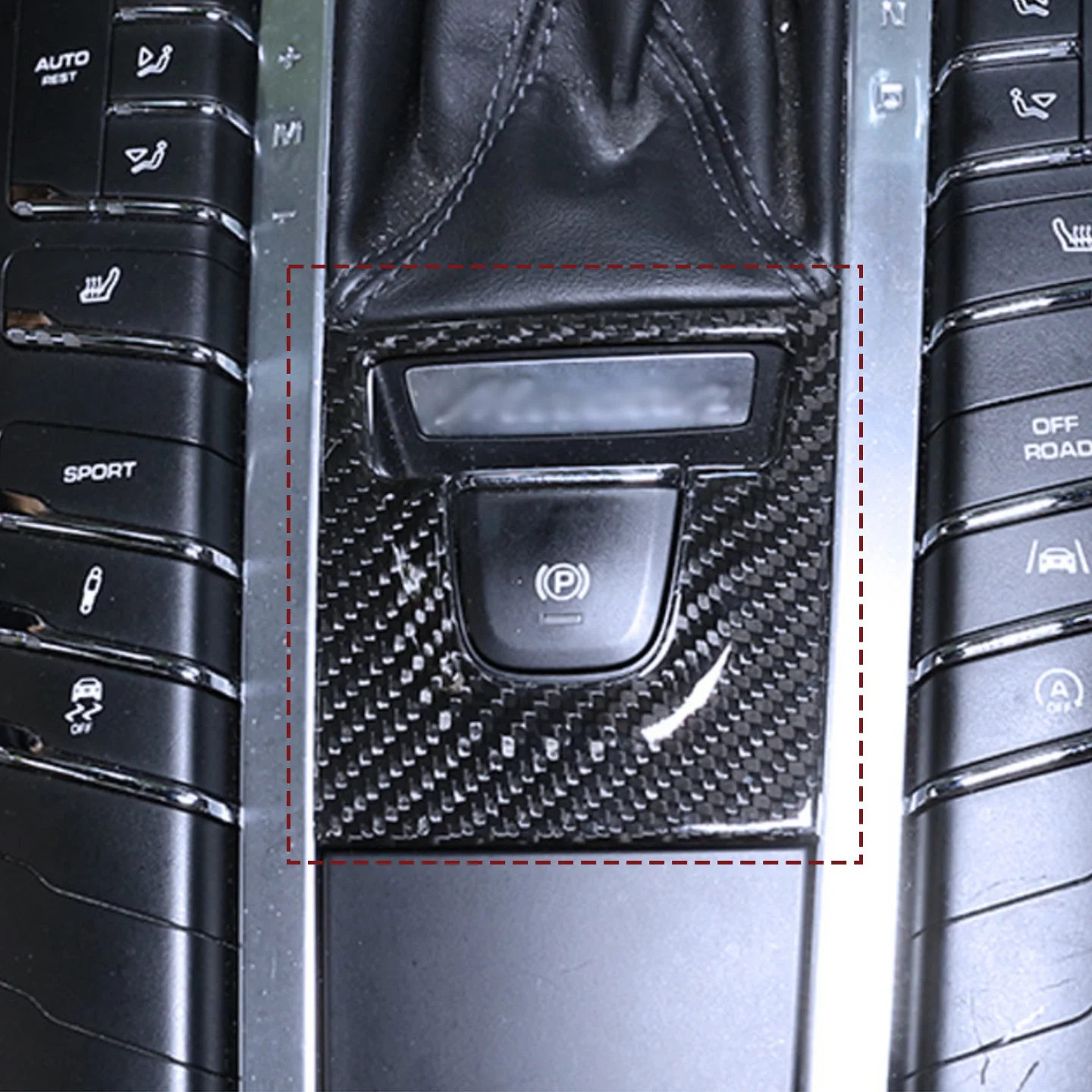 Suitable for Porsche Macan 2014-2020 Sequin Decorative Center Console P Gear Switch Trim Sticker Car Frame Cover
