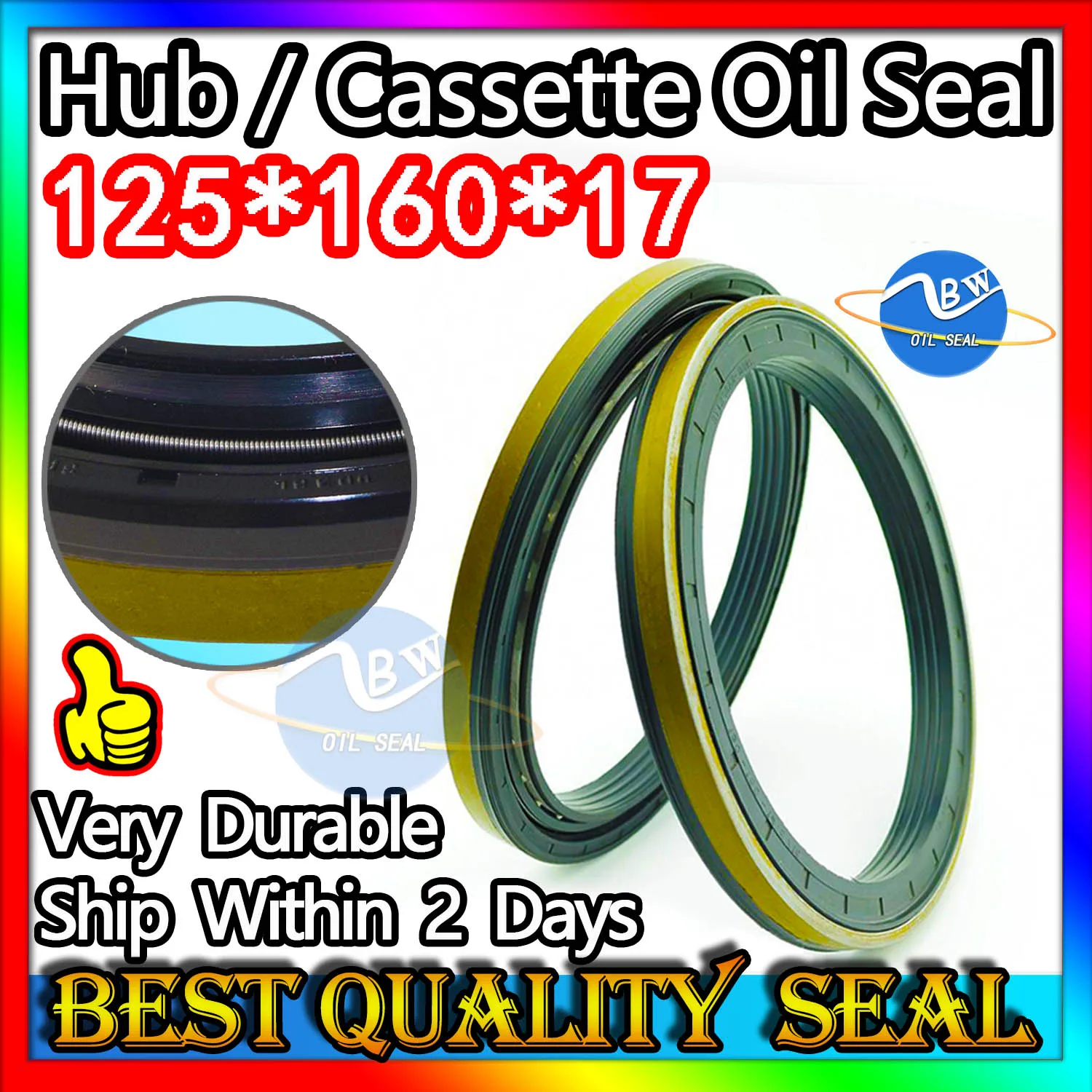 

Cassette Oil Seal 125*160*17 1015140 Hub Oil Sealing For Tractor Cat 125X160X17 1015140 Motor FKM Combined New Holland Corteco