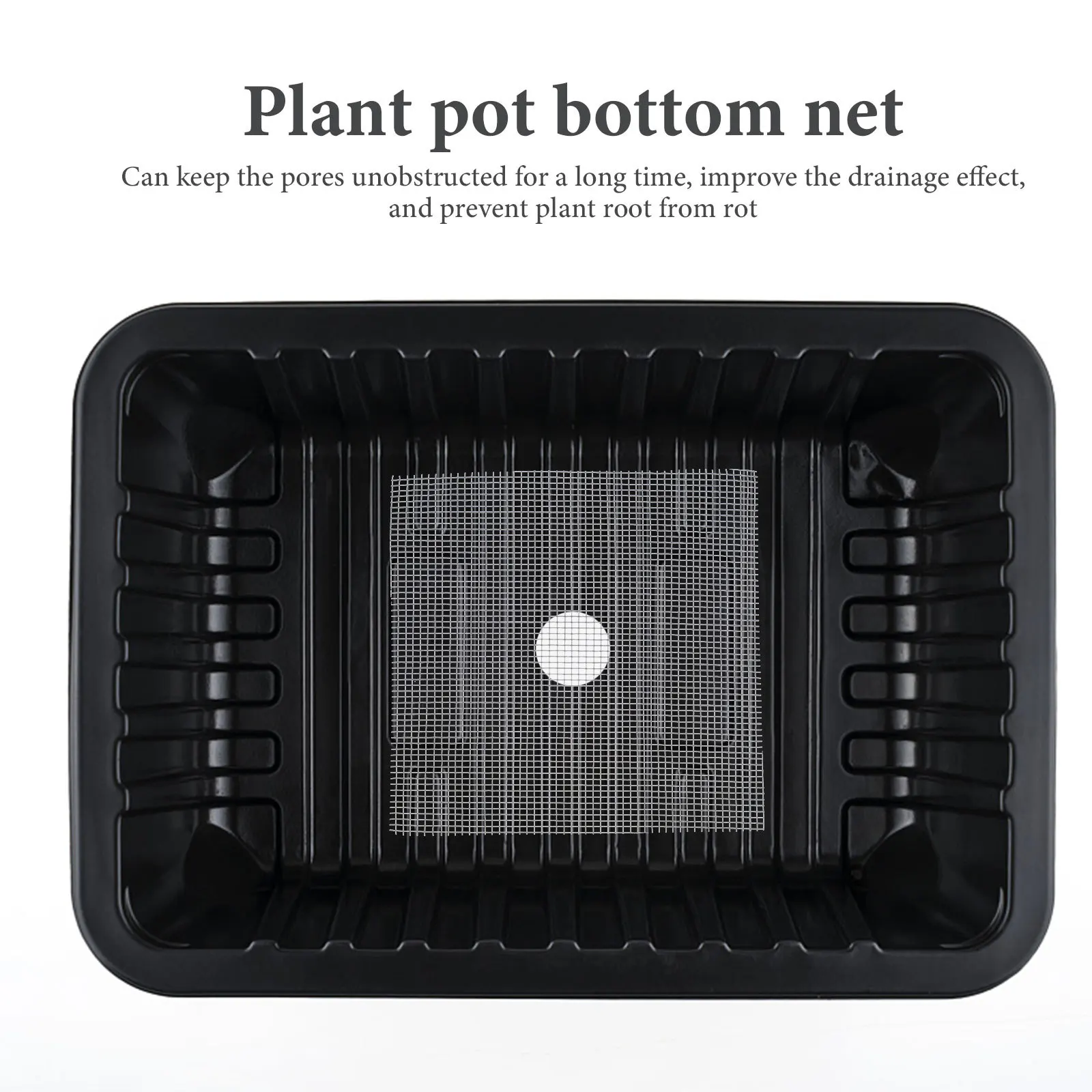 

50Pcs Flower Pot Bottom Pads Fiberglass Wear Resistant Hole Mesh Pads Drainage Net Plant Pot Cushion Planter Mesh Pad for Garden