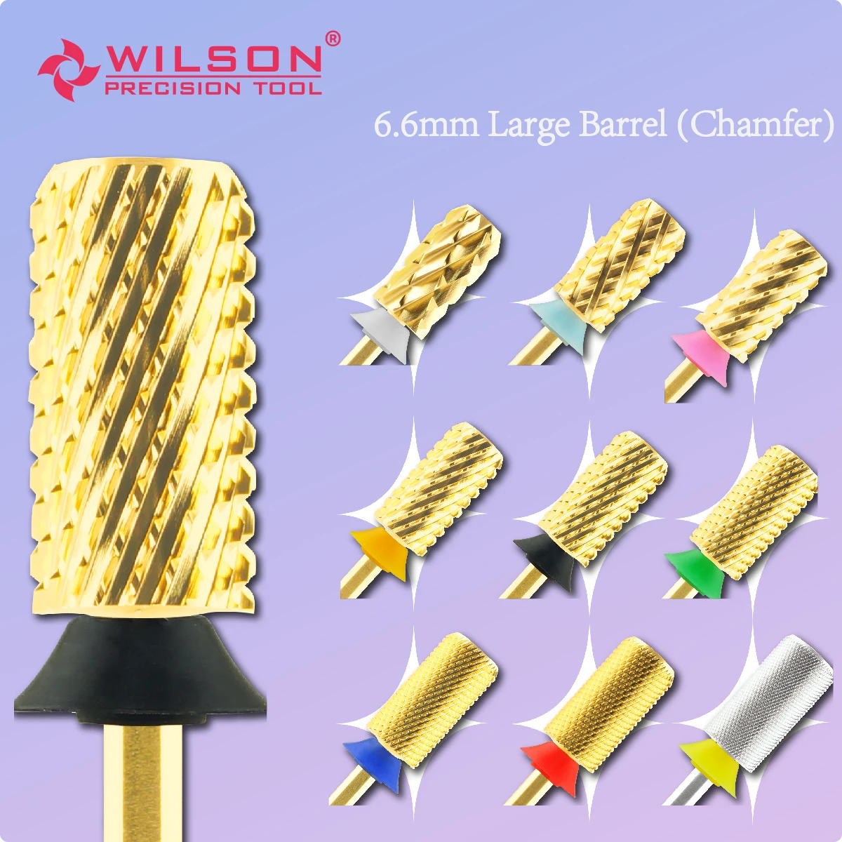 WILSON Large Barrel Bits Chamfer-nail drill bits For manicure nail accessories