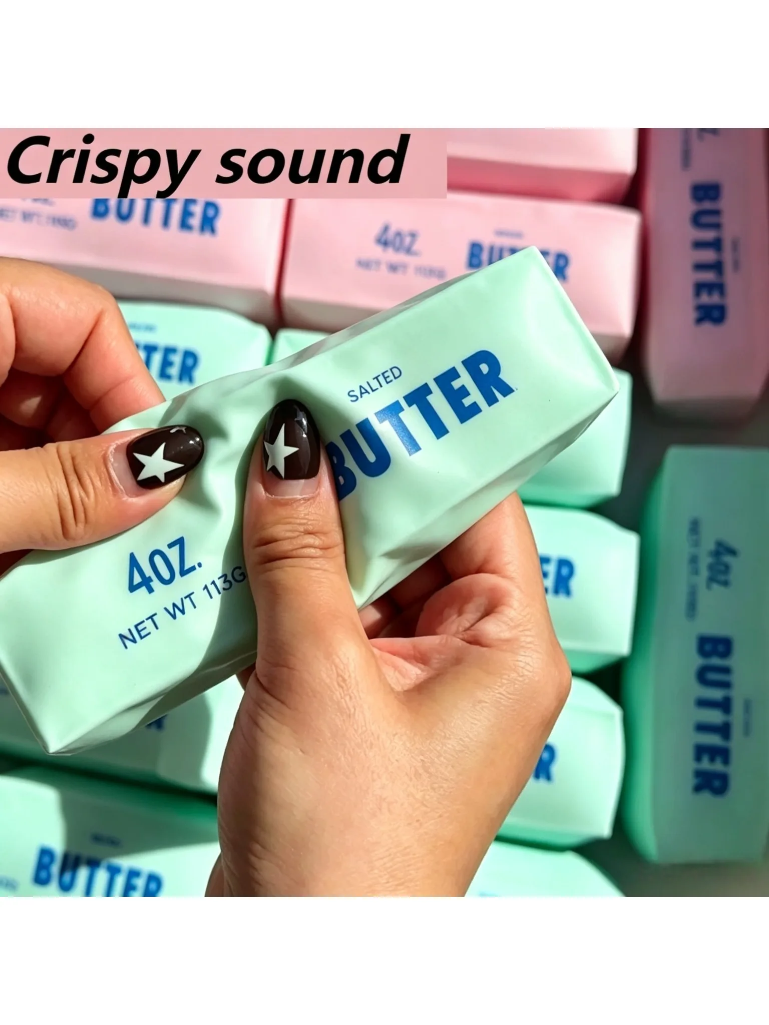 Butter-Stick Squishy Stressball Fidget Toy Knuspriges Quetschspielzeug Runde Blöcke Gefüllt ASMR Anti-Stress Handentspannungs-Geschenkspielzeug
