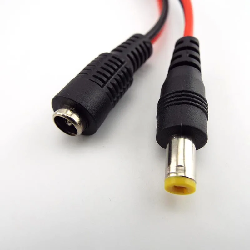 DC macho e fêmea Plug Connector, Adaptador Estender Linha de fio do cabo, LED Light Strip, câmera CCTV, 12V, 5.5x2.1mm