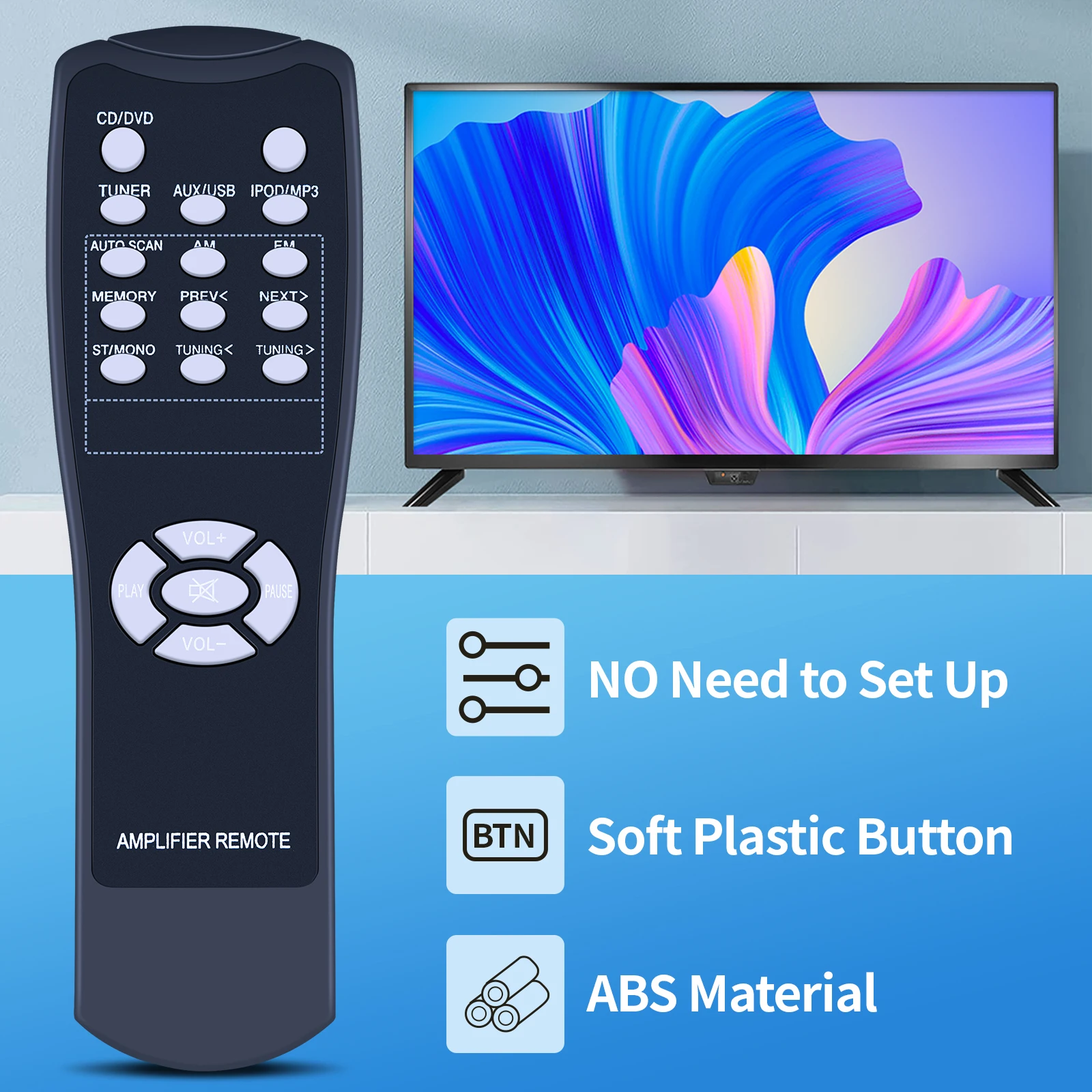 Nieuwe afstandsbediening voor Pyle PT390BTU PT390AU Bluetooth eindversterkersysteem