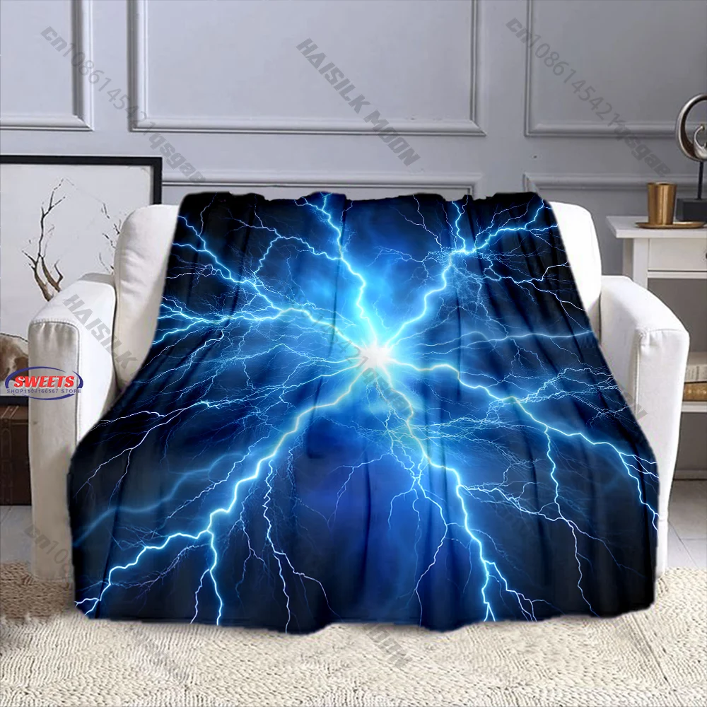

"Electric Blue Themed Blanket" Multiple sizes kid's and adults' bedroom living room sofa decor blanket, Exquisite gift