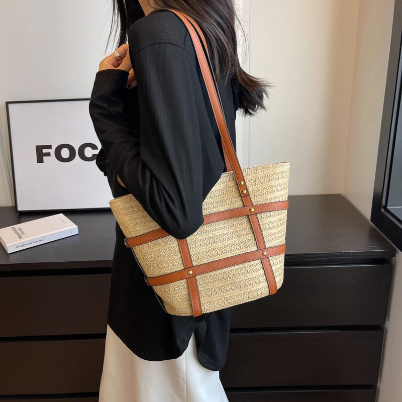 Marchi di design di lusso borsa da donna 2023 moda nuova paglia borse a tracolla di grande capacità borsa a tracolla femminile promozione di spedizione gratuita