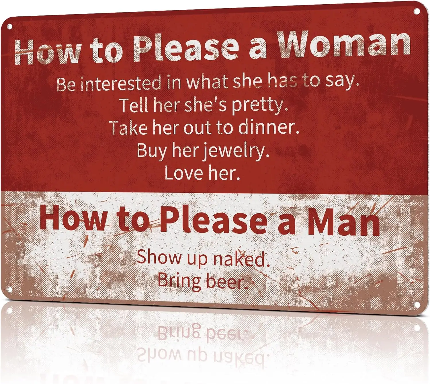 Y1,Vintage Funny Tin Metal Signs for Women Retro Bar Decor Pub Home Garage Kitchen Wall Decoration Gifts es How to Please a Woma