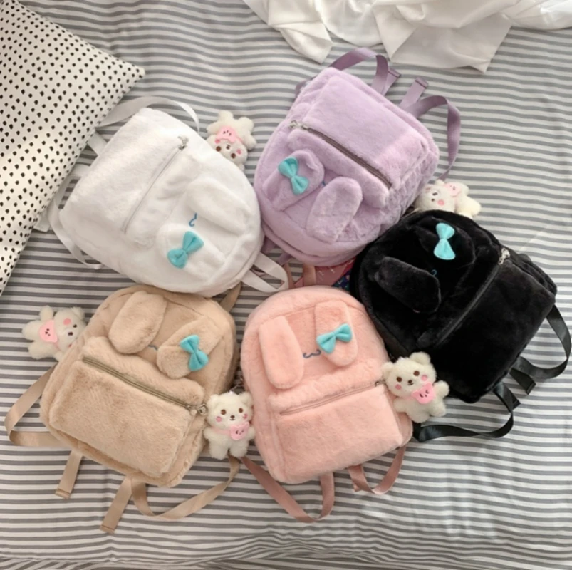 Sac à dos en peluche de dessin animé personnalisé pour étudiants, petit sac à dos brodé, cadeau lancé par la demande