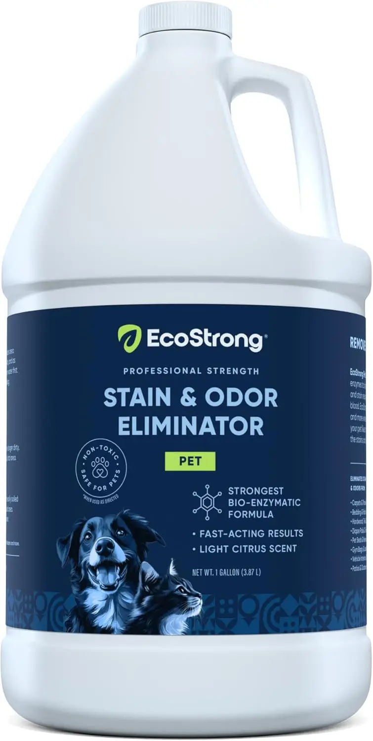 

Eco Strong Pet Stain & Odor Remover - Enzyme Cleaner for Cat & Dog Urine, 128 Oz
