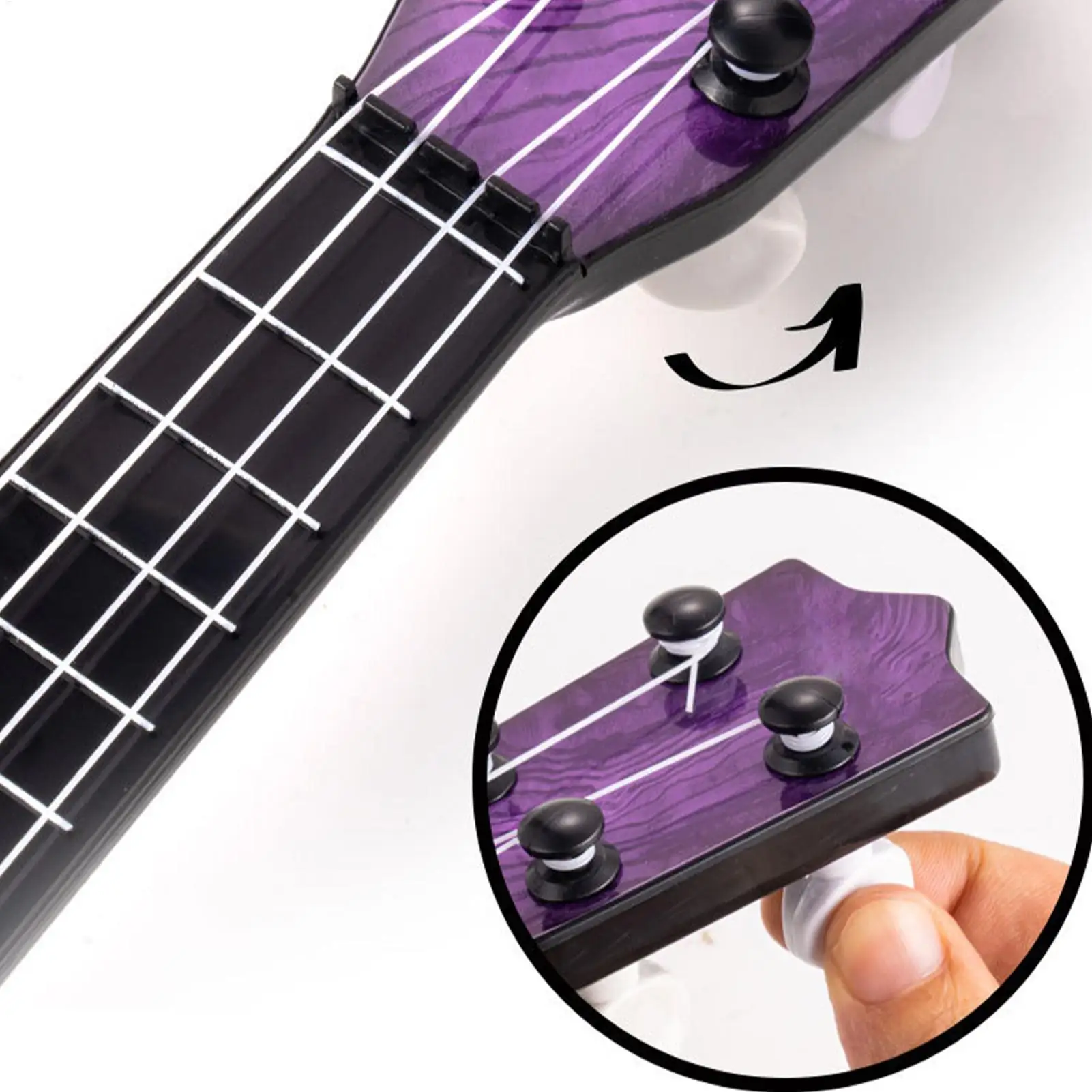 Toy Ukulele 4-string Musical Toy Instruments Children Educational Ukulele For Kindergarten Classroom Party Playroom Travel