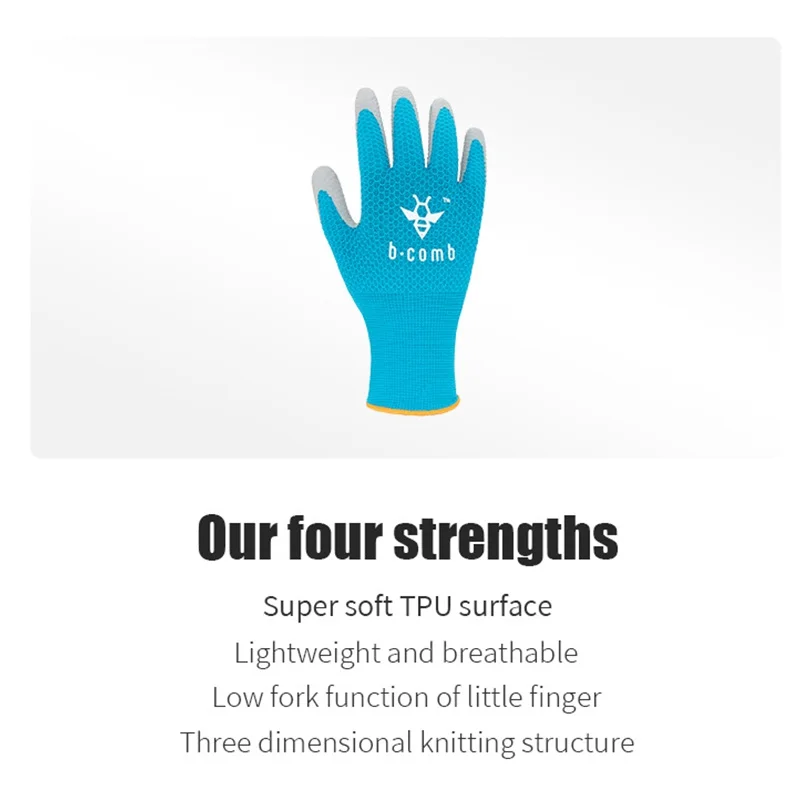 JDL 2 Pairs Anti-Slip Water Resistant Work Gloves Grey Nylon Shell TPU Coated CE Certificated Work Safety Protective Glove