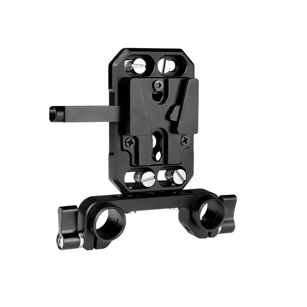 

Батарейная пластина Alvins с V-образным креплением и двойными стержневыми зажимами 15 мм, монтажная пластина для аккумулятора с V-образным замком для Sony Canon ARRI RED Panasonic Nikon