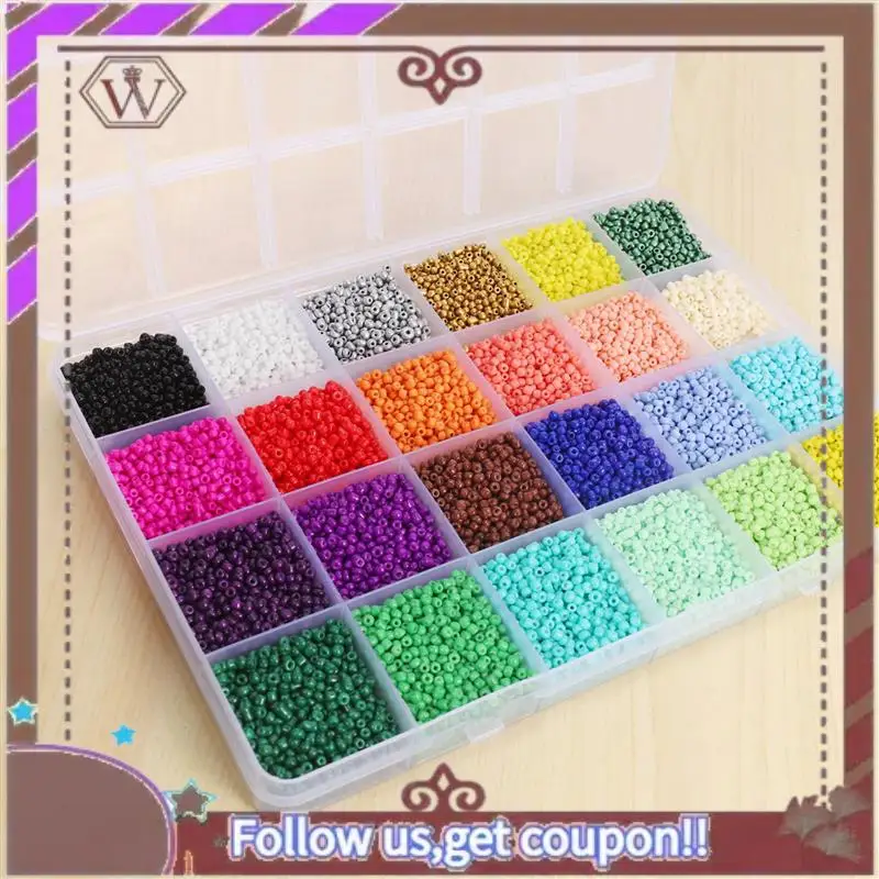 (New)-72000 Pcs Multicolor 2Mm Pony Glass Seed Beads With Lobster Clasps, Open Jump Rings And Elastic Crystal String