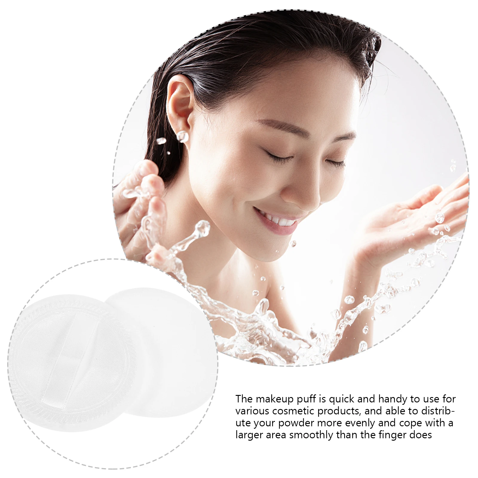 

10Pcs Cotton Powder Small Makeup Pads for Face Foundation Makeup Powder Applicator Soft Puff Tools