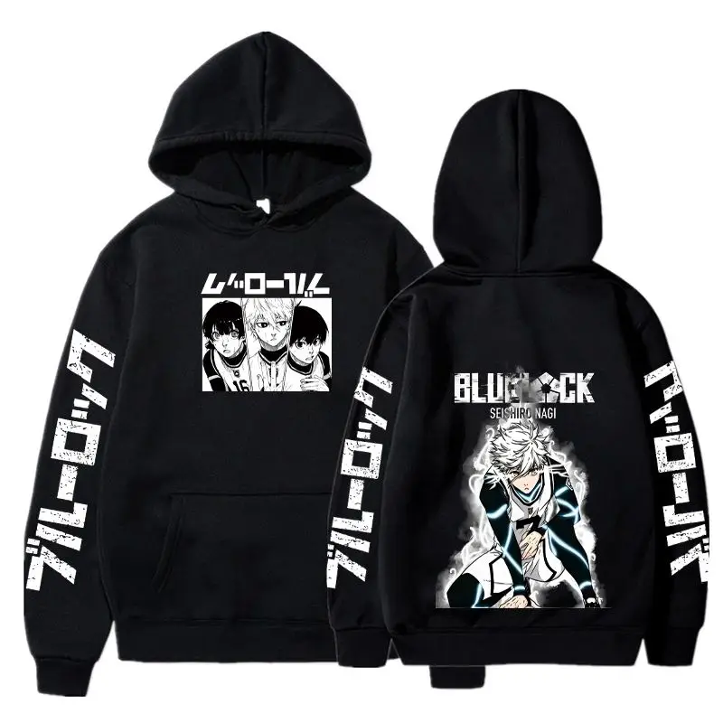 Anime BLUE LOCK Hoodie Autumn Winter Long Sleeve Sweatshirt Poleron Hombre Neutral Streetwear Harajuku Sportswear Y2K Clothing