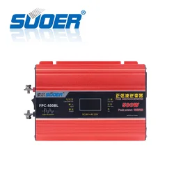 Suoer 【 Pure Sine Wave Inverter 】Pure Sine Wave Solar DC AC 24V 220V 500W Off Grid Inverter (FPC-500BL)