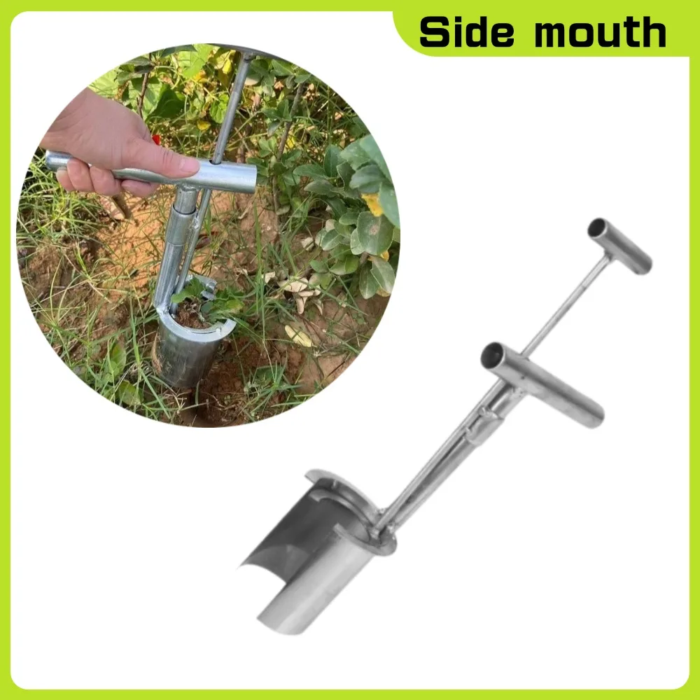 

Handheld Garden Barrel Transplanter Stainless Steel Digging Seedlings Artifact Agricultural Puncher Planting In Greenhouse