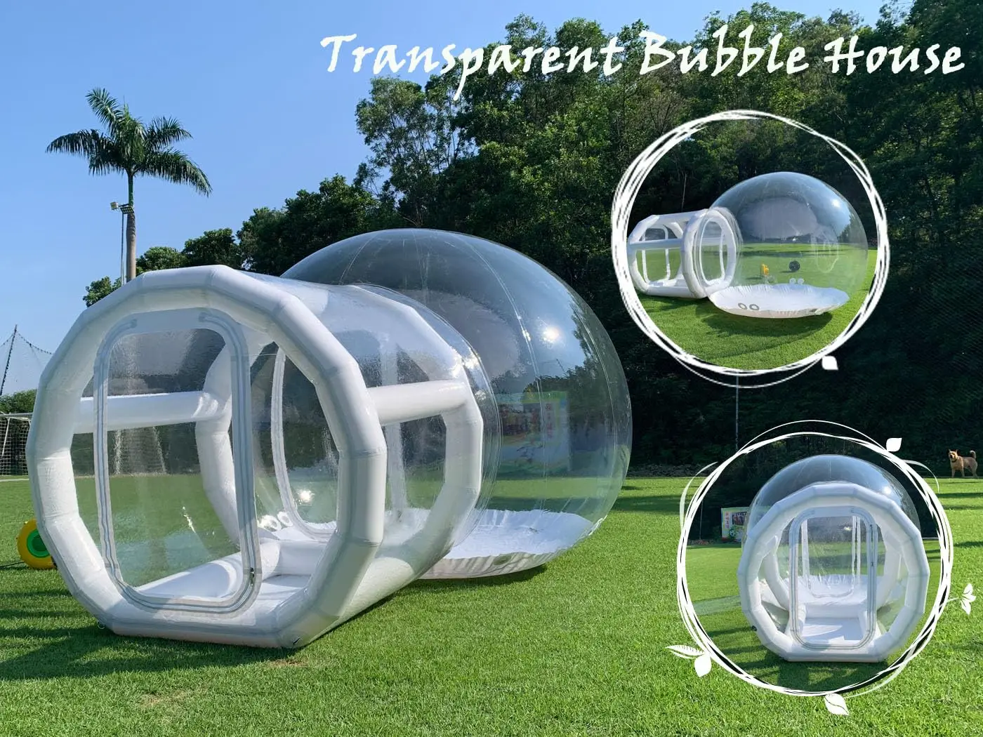 Free Shipping Low Price 3m 4m Inflatable Balloon Bubble House Dome House Children Party Thickened PVC Material