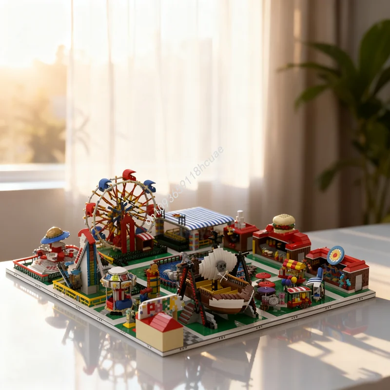 

10104pcs MOC Modular Amusement Park Build Models Model Building Blocks Christmas Gifts Architecture Toy Assemble Idea Brick Kids