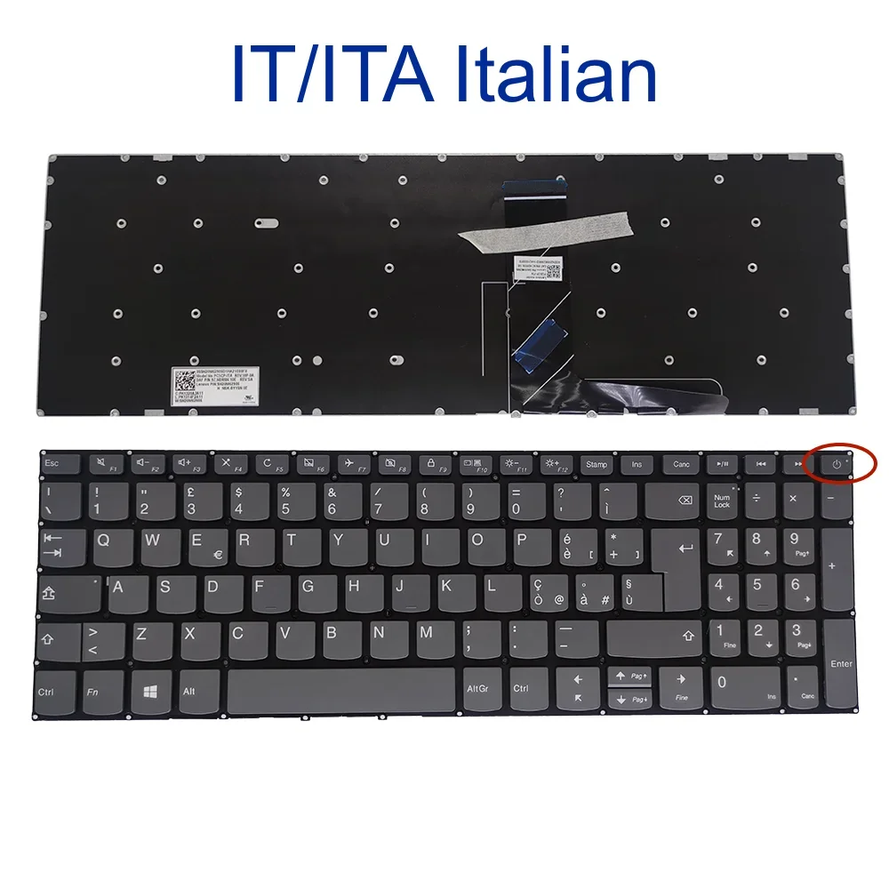 

For Lenovo Ideapad L340-15 15.6 81LX 81LK 81LW l340-15api 15irh Italian IT gray keyboard