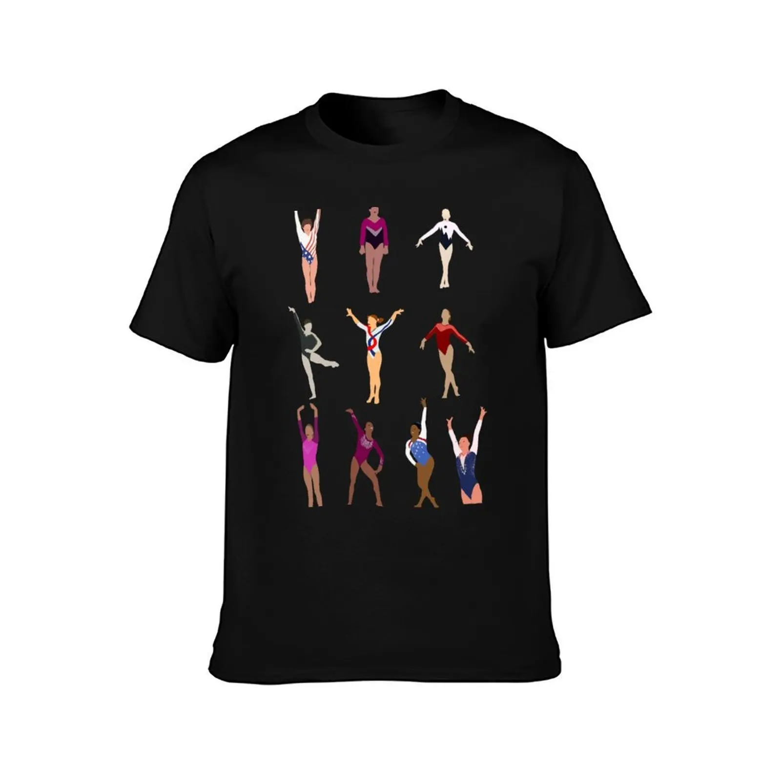 Gymnastics champions T-Shirt, Summer Casual Cotton Tee, Oversized Streetwear Tops, Vintage Graphic Print, Loose Fit Short Sleeve