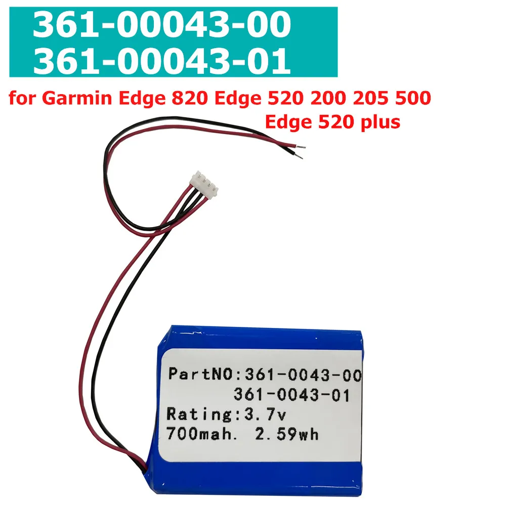 

Новый аккумулятор GPS емкостью 700 мАч 010-01626-02 361-00043-01 для Garmin Edge 820 Edge 520 200 205 500 Edge 520 plus 361-00043-00 GPS