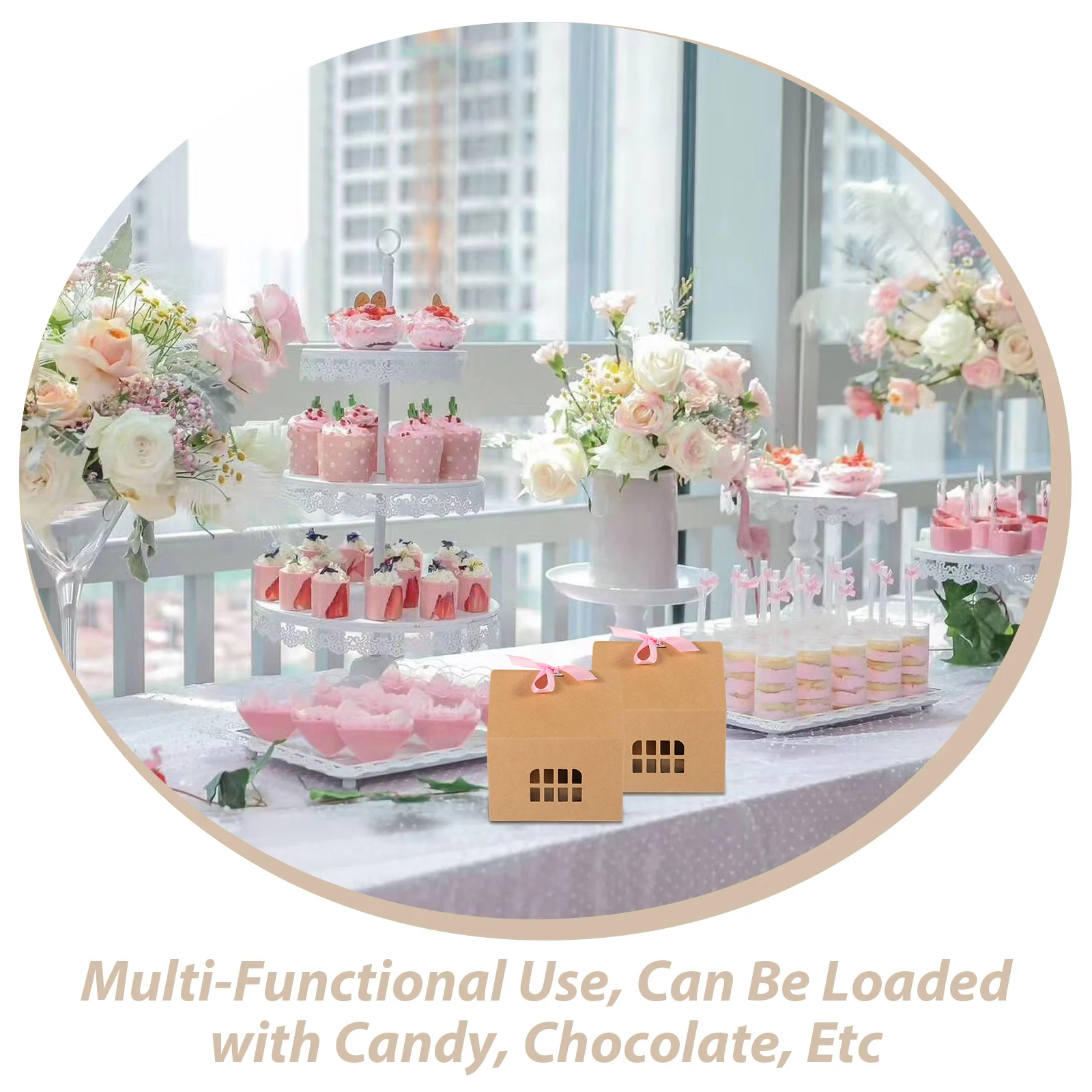 

12pcs Candy Packaging Case Cookie Box Gift Packaging Container Hollow Design Party Favor Cases Wedding Christmas