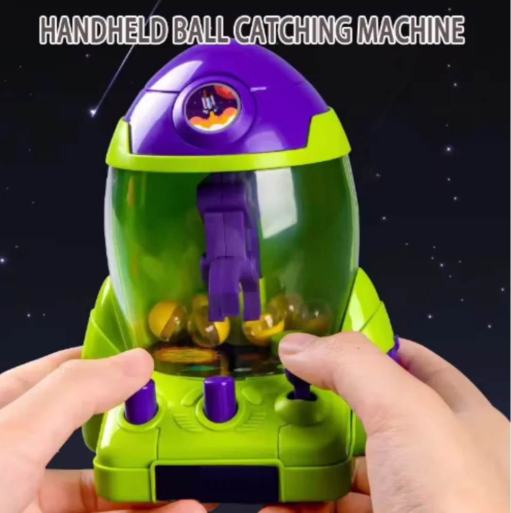 Space Rocket Crawler, Ball Pincer, Egg Twister Claw Machine Table Game Fun Challenge Mini Arcade Game for Children Lottery gift