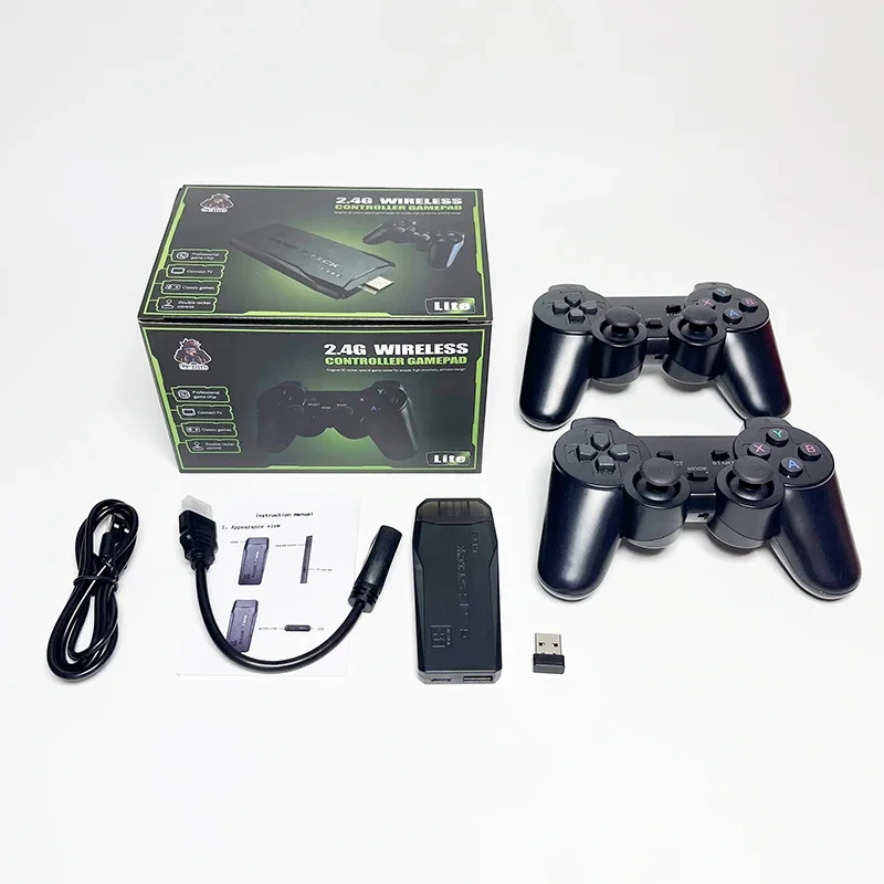 4K HD Video Game Console 2.4G Double Wireless Controller Game player M8 20000 Games 64GB Retro Games TV Game Stick Boy Gifts