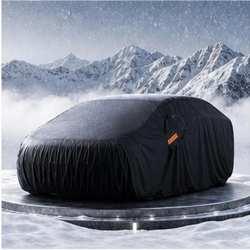 Car Frost Cover Heavy Duty Oxford Fabric Full Car Cover Winter Snow Hail Proof Windshield Windproof Straps