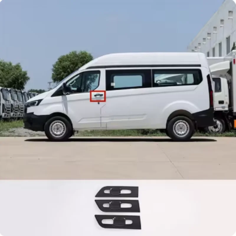 

Fit For Ford Transit 2023 + Car Styling Rear Trunk Door Bowl Grille Mesh Strip Front Fog Light Hood Accessories Exterior Sticker