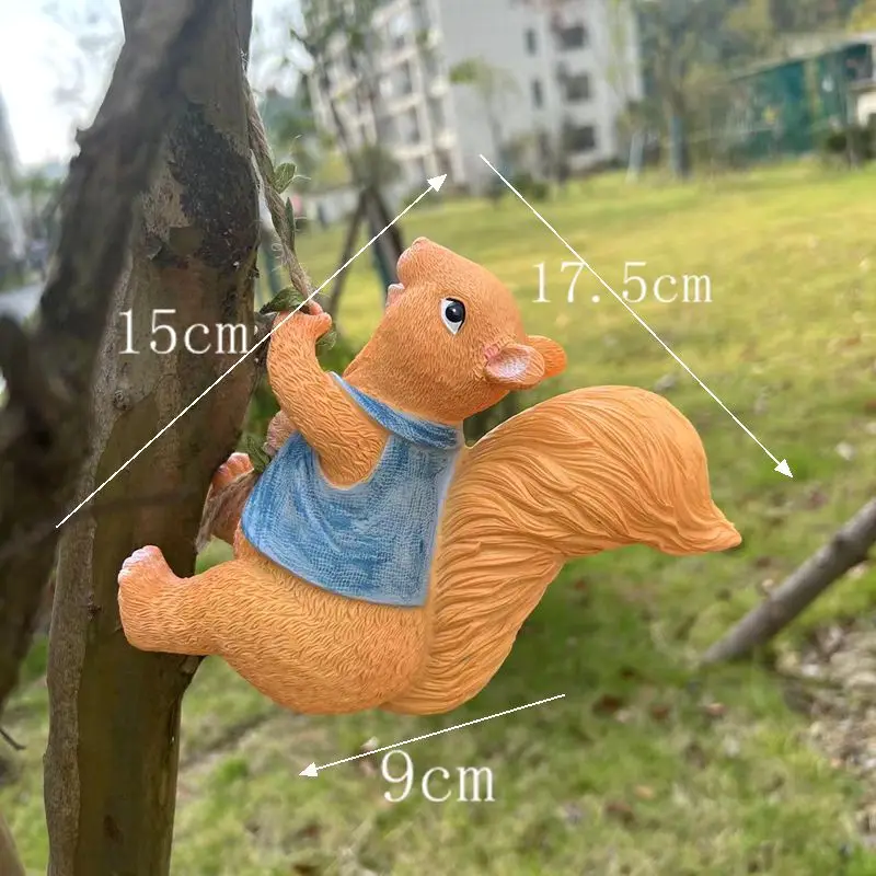 

Gift Resin Climbing Rabbit Statue with Rope and Hook Realistic Detailed Animal Figurine Indoor/Outdoor Garden decor