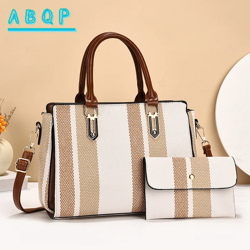 ABQP New Women's Shoulder Bag Fashionable 2-piece Set Women's Shoulder Crossbody Bag PU Large Capacity Handbag High Quality
