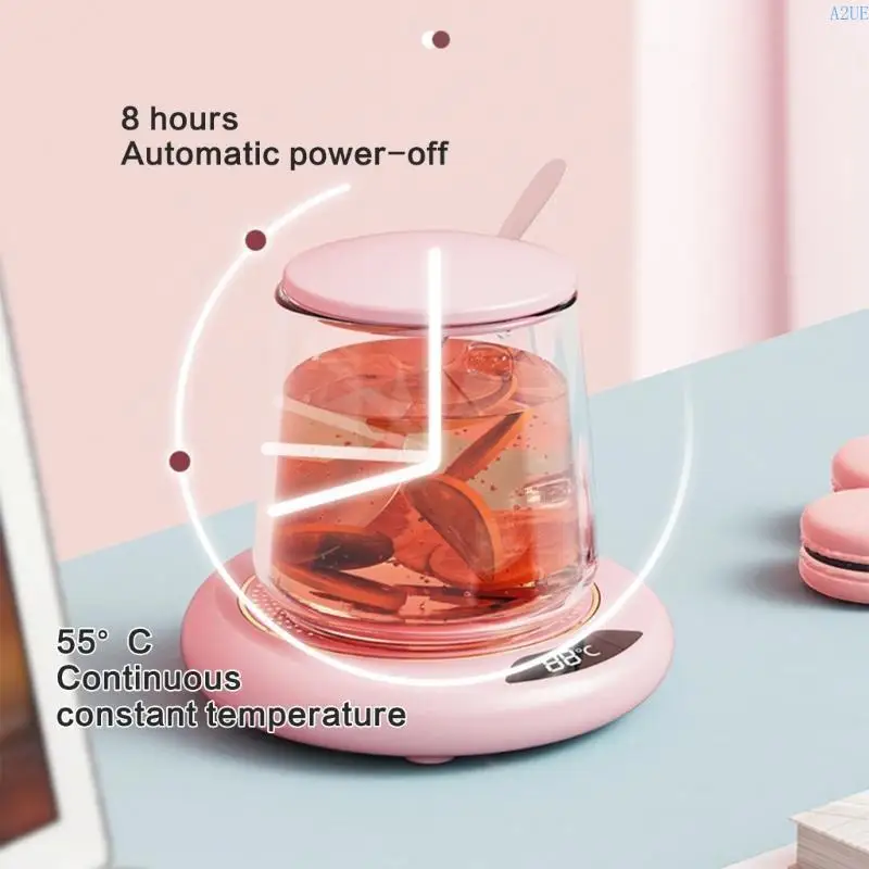 A2UEスモールコーヒーウォーマーコースターUSB搭載飲料暖かいパッド温暖化プレート