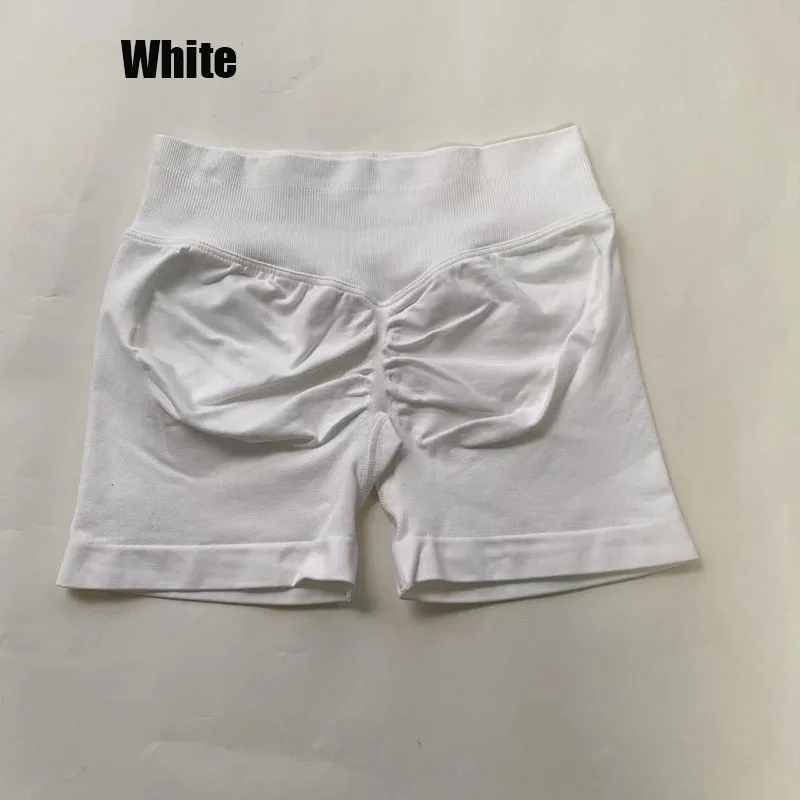 DF L0G0 Damen Impact High Waist Nahtlose Hüftliftende Shorts Elastische Atmungsaktive Fitness Yoga Lauf Workout Shorts