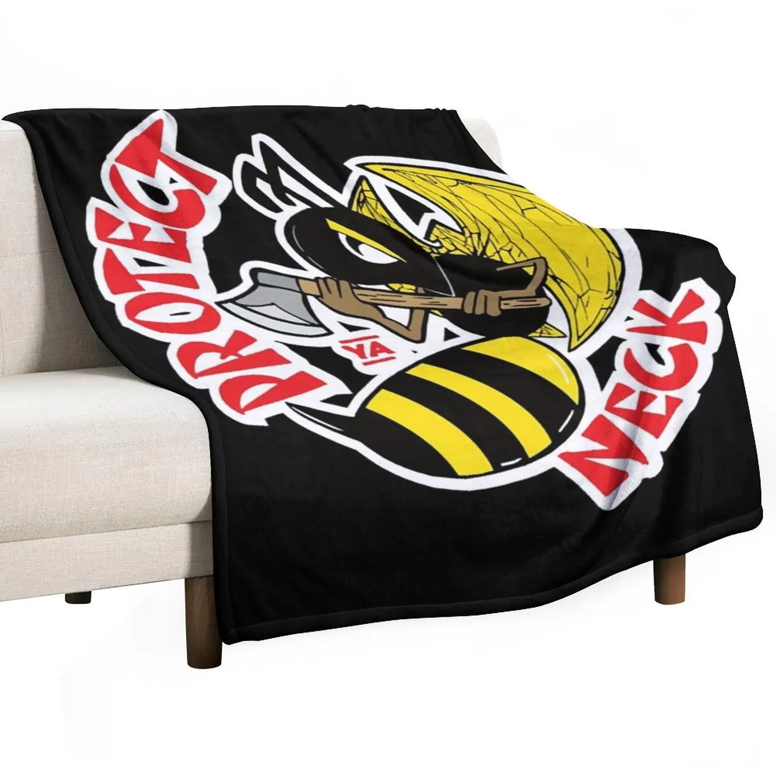 PROTECT YA NECK KILLA BEE Throw Blanket Fuzzy Plush Throw Blanket for Sofa Chair