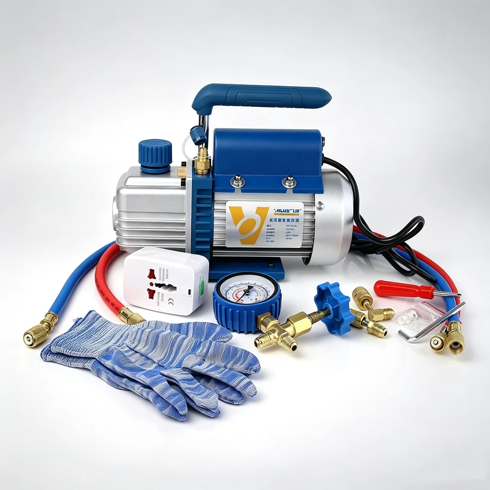 value-vacuum-pump-air-condition-add-fluoride-tool-vacuum-pump-set-with-refrigerant-table-pressure-gauge-refrigerant-tube-220v