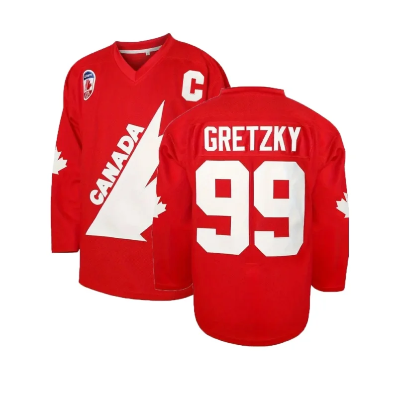 

Мужской # 99 Gretzky Labatt Team Coupe Кубок Канады Одежда для хоккея с шайбой Высокое качество Дешевые молодежные хоккейные майки Зимние топы