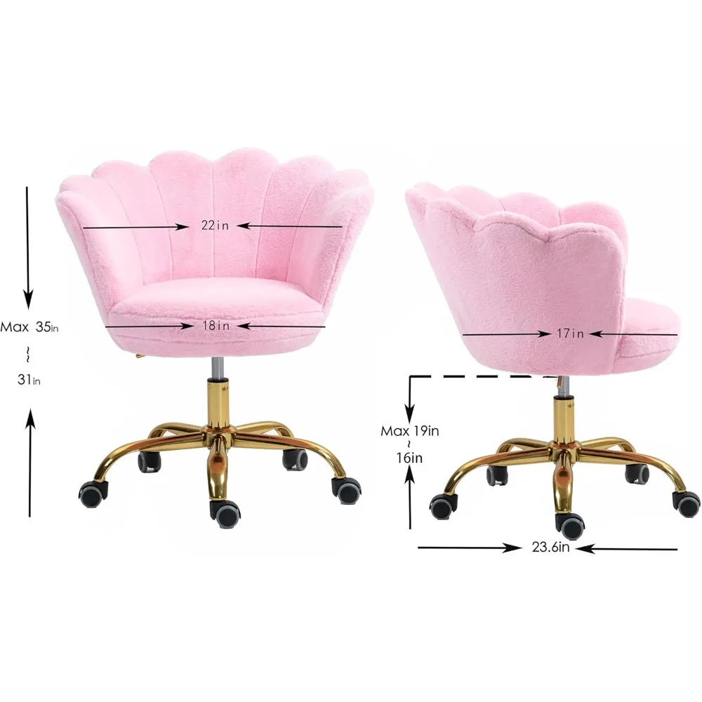 كرسي مكتب دوار منجد مخملي حديث مع مقعد وعجلات قابلة للتعديل للاستخدام المريح في المنزل والمكتب