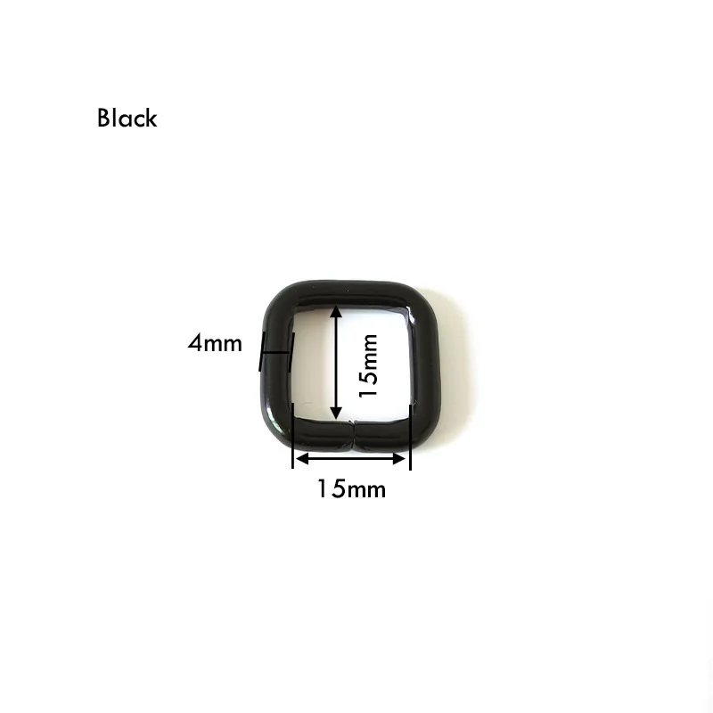 

50pcs 15mm metal Square belt buckle hardware handbag bag straps clasp pet dog leash rope garment DIY hardware sewing accessory