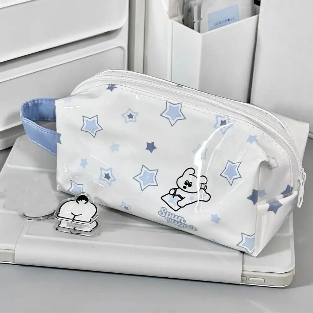 

Звёздочка, сумка для карандашей на молнии, многофункциональная вместительная сумка для хранения, милые портативные канцелярские принадлежности